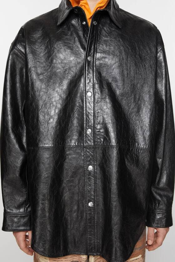 Acne Studios Hemdjacke aus Leder Outlet