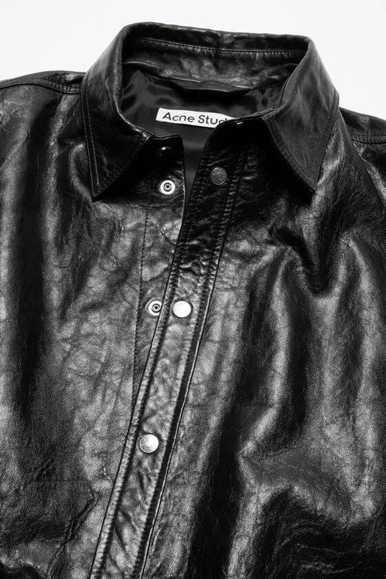 Acne Studios Hemdjacke aus Leder Outlet