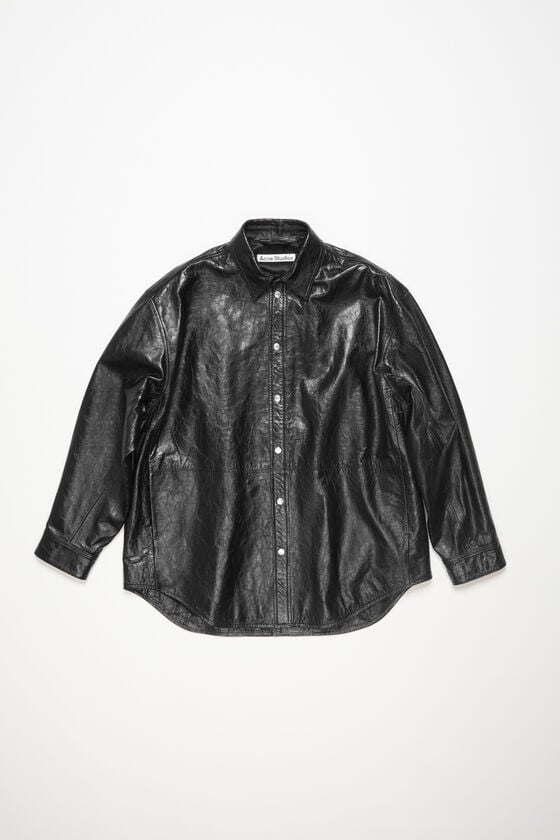 Acne Studios Hemdjacke aus Leder Outlet