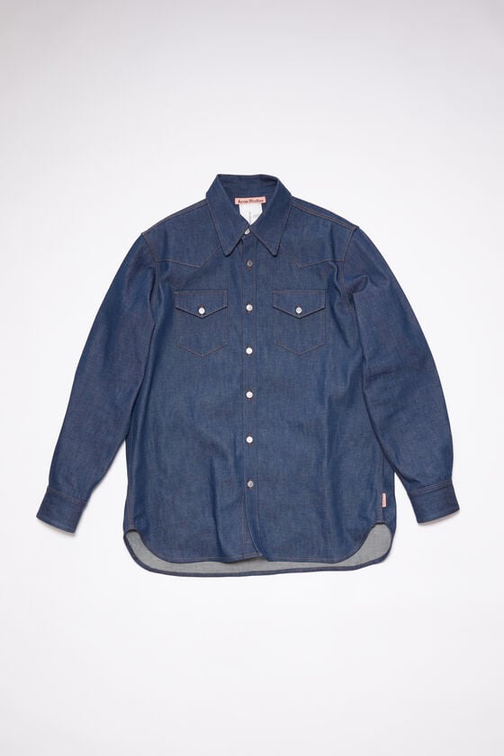 Acne Studios Jeanshemd mit Knopfleiste Schlussverkauf