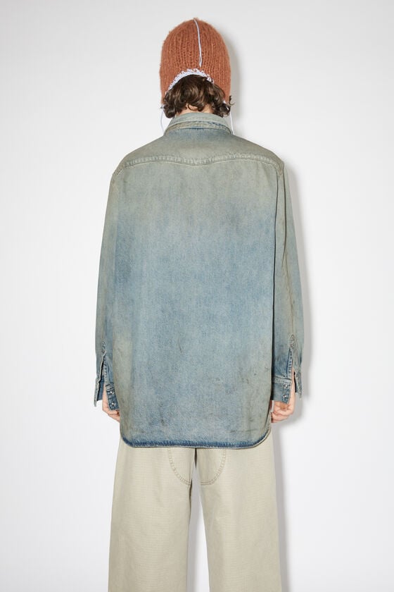 Acne Studios Jeanshemd mit Knopfleiste Günstiger Verkauf