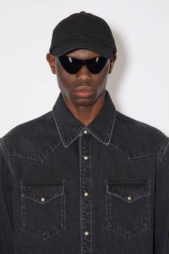 Acne Studios Jeanshemd mit Knopfleiste Meist gekauft