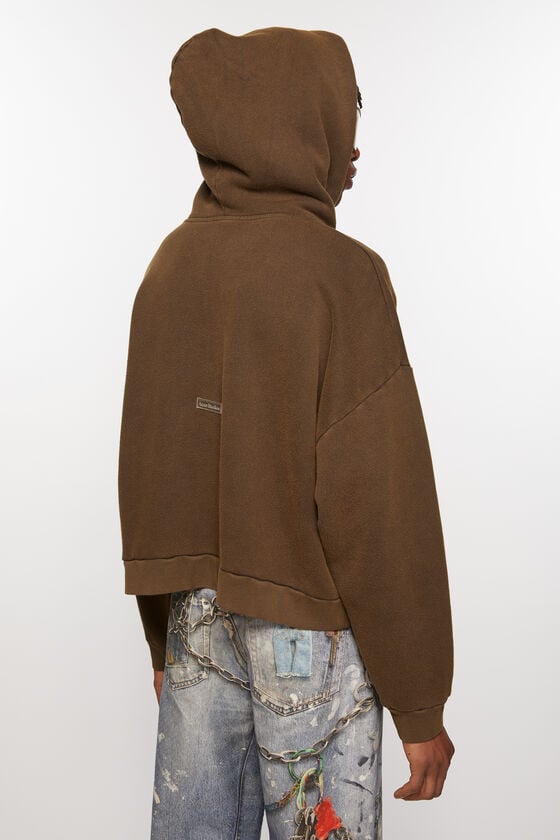 Acne Studios Sweatshirt mit Kapuze und Logoaufnäher Limitierter Zeitrabatt