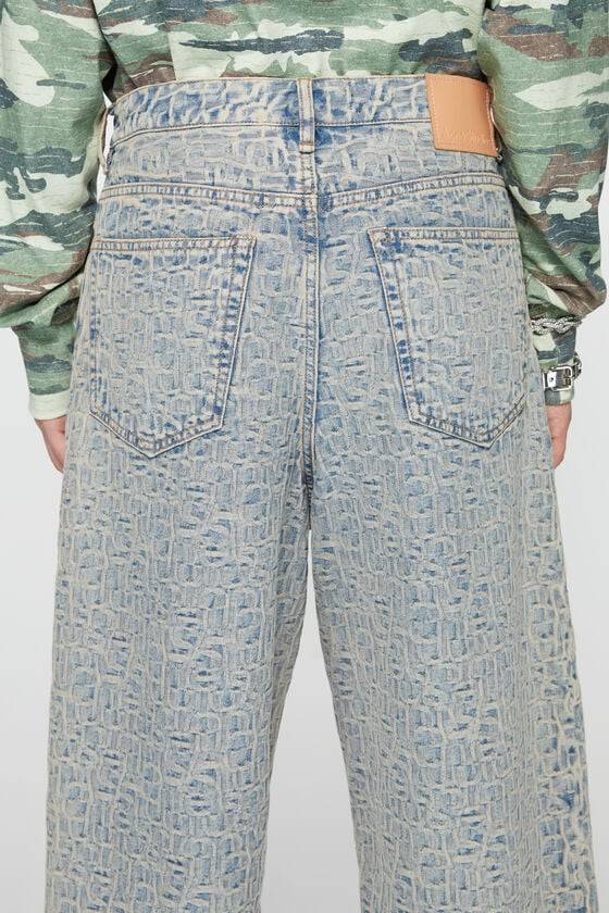 Acne Studios Denim-Shorts mit Monogramm – lockere Passform Großer Ausverkauf