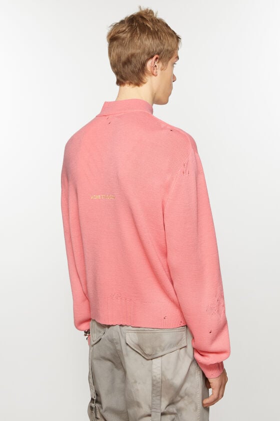 Acne Studios Strickjacke mit Reißverschluss im Used-Look Riesige Rabatte