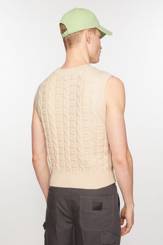 Acne Studios Ärmelloser Pullover aus Zopfwolle Unisex Kostenloser Versand international