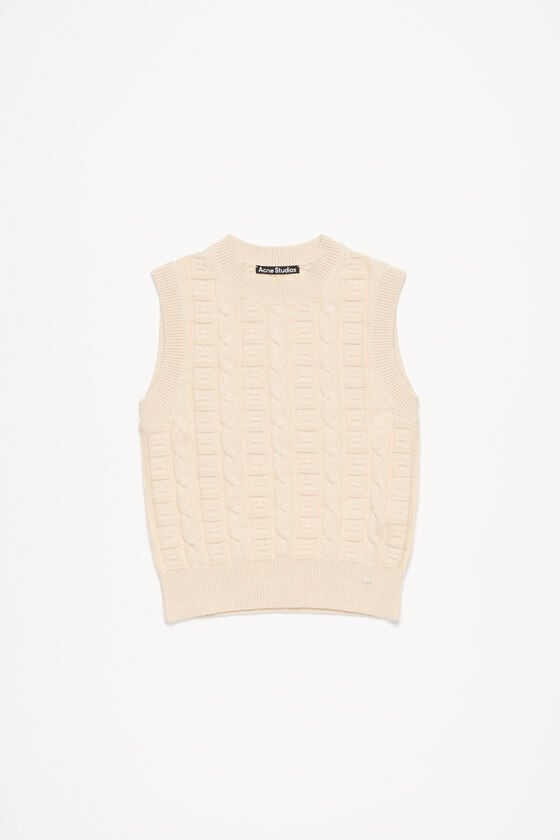 Acne Studios Ärmelloser Pullover aus Zopfwolle Unisex Kostenloser Versand international
