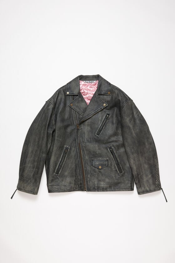 Acne Studios Biker-Lederjacke Rabatt