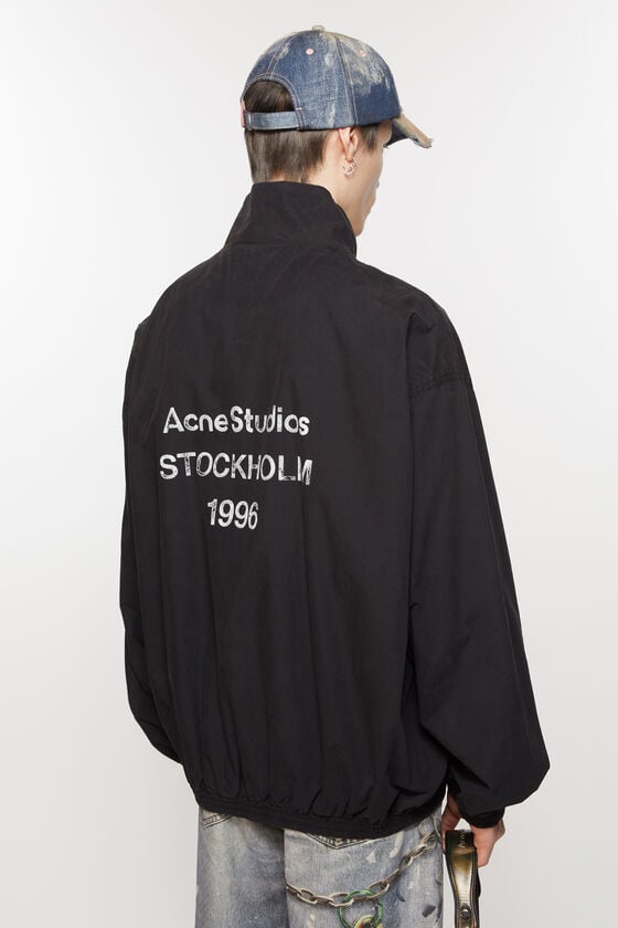 Acne Studios Jacke mit Reißverschluss und Logo Saisonschlussverkauf