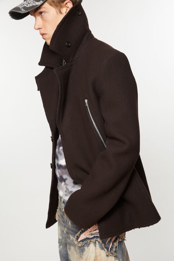 Acne Studios Wollmantel mit Reißverschluss Muttertagsangebot