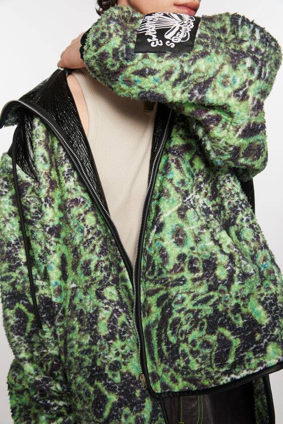 Acne Studios Bedruckte Fleece-Kapuzenjacke Vatertagsangebot