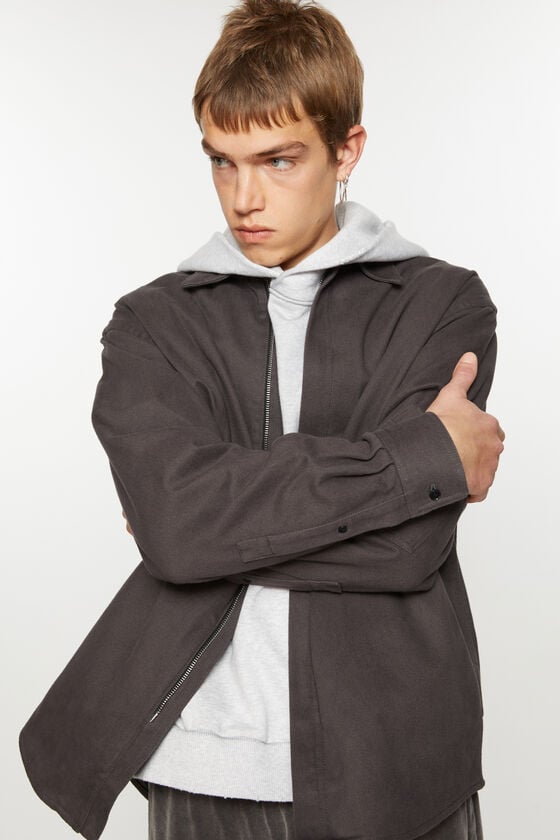 Acne Studios Twill Zipper Overshirt Jacke Jubiläumsangebot