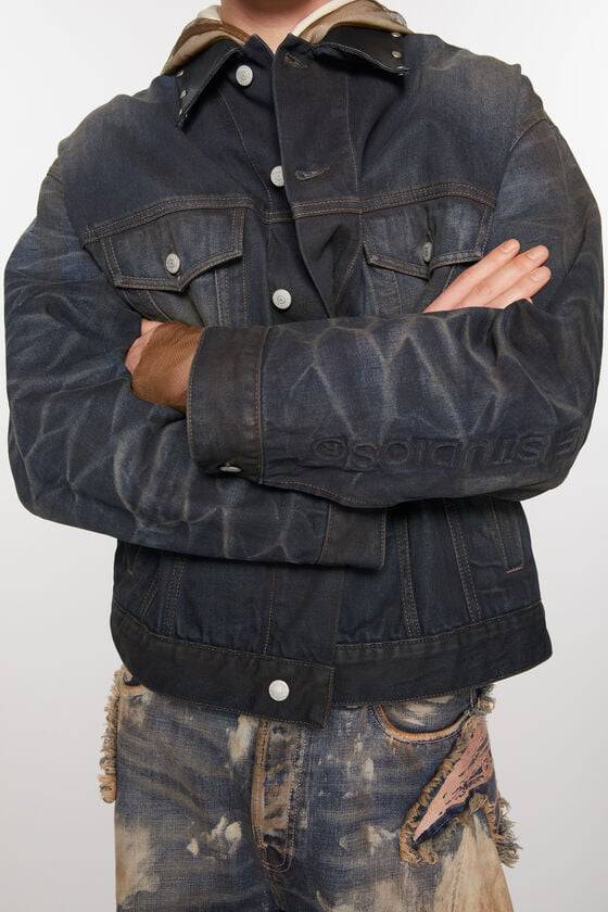 Acne Studios Jeansjacke – Übergroße Passform Top Angebot