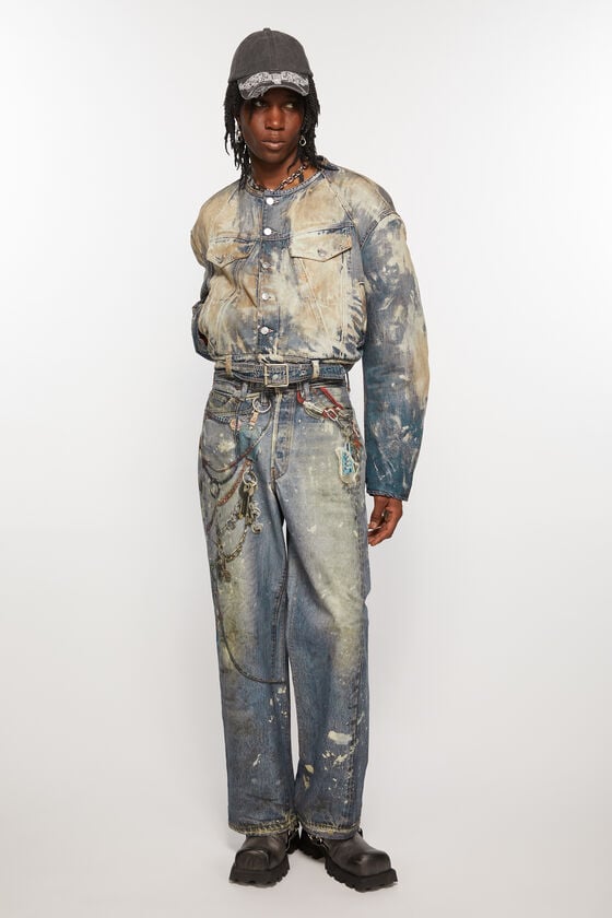 Acne Studios Gecroppte Denimjacke Online Outlet