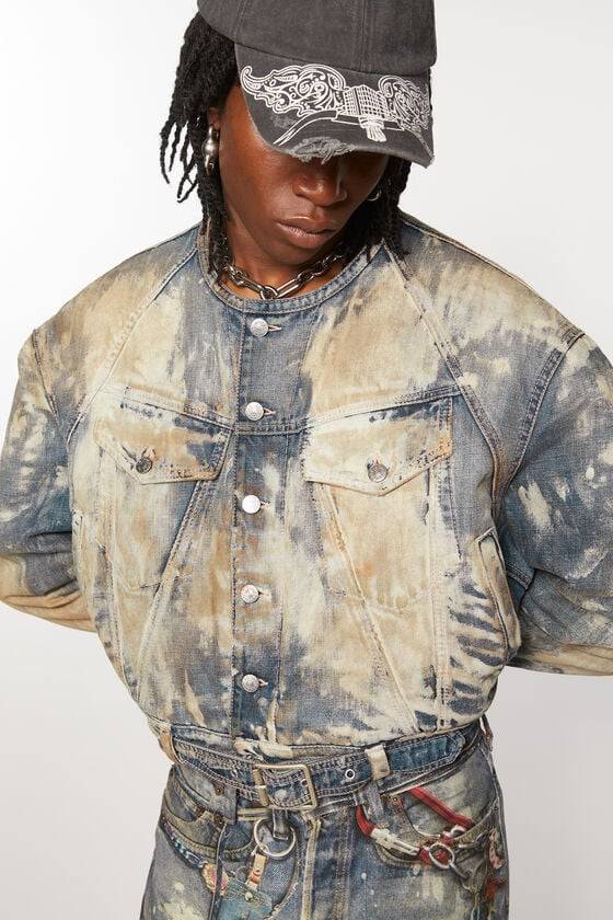 Acne Studios Gecroppte Denimjacke Online Outlet