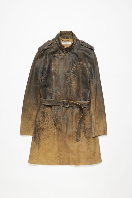 Acne Studios Jeansmantel mit Gürtel Tiefpreis