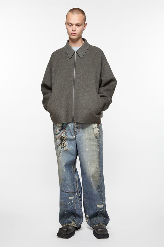 Acne Studios Wool zipper jacket Bis zu 65% Rabatt