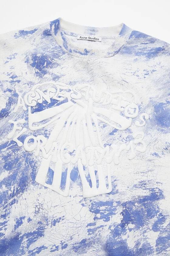 Acne Studios T-Shirt mit Gipsaufdruck Sonderangebot der Fabrik