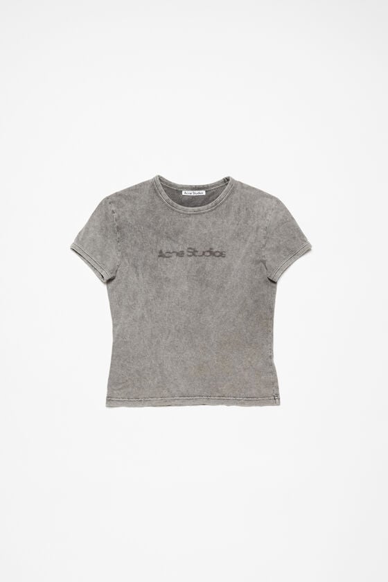 Acne Studios T-Shirt mit verschwommenem Logo – taillierte Unisex-Passform Nur noch ein Tag übrig