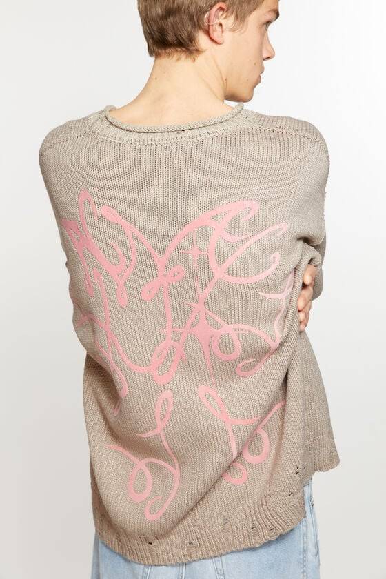 Acne Studios Bedruckter Pullover Kostenloser Versand international
