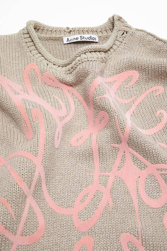 Acne Studios Bedruckter Pullover Kostenloser Versand international