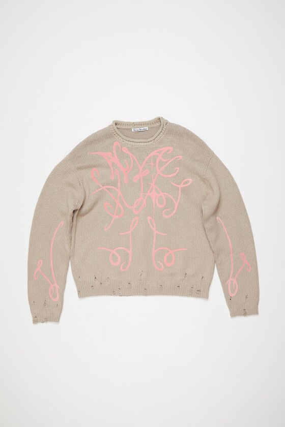 Acne Studios Bedruckter Pullover Kostenloser Versand international