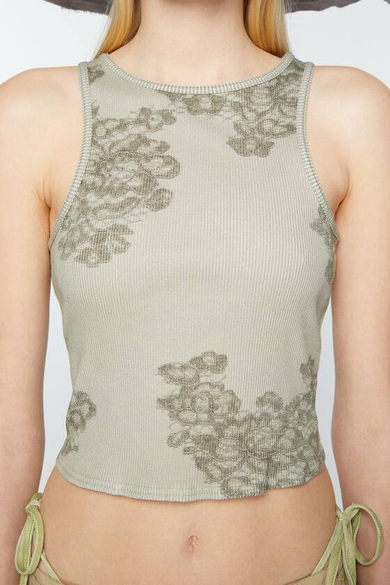 Acne Studios Tanktop aus Spitze mit Print Limitierter Zeitrabatt