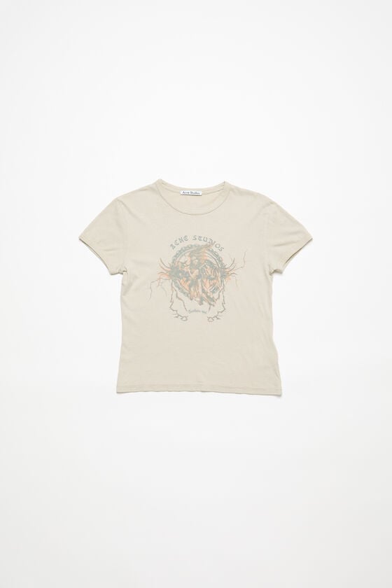 Acne Studios Bedrucktes T-Shirt – Körperbetonte Passform Sonderangebot