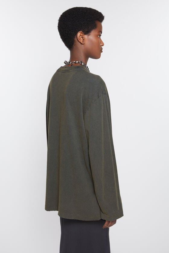 Acne Studios Logo-Langarm-T-Shirt Rabatt