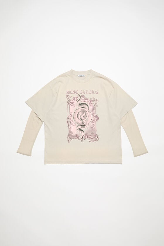 Acne Studios T-Shirt mit Siebdruck Versandkostenfrei