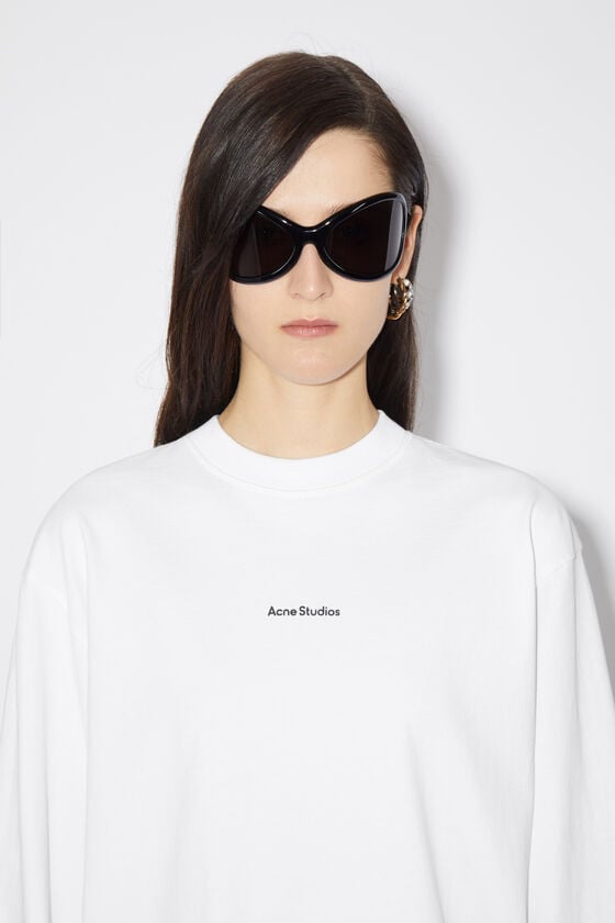 Acne Studios Langärmliges Logo-T-Shirt Online Outlet