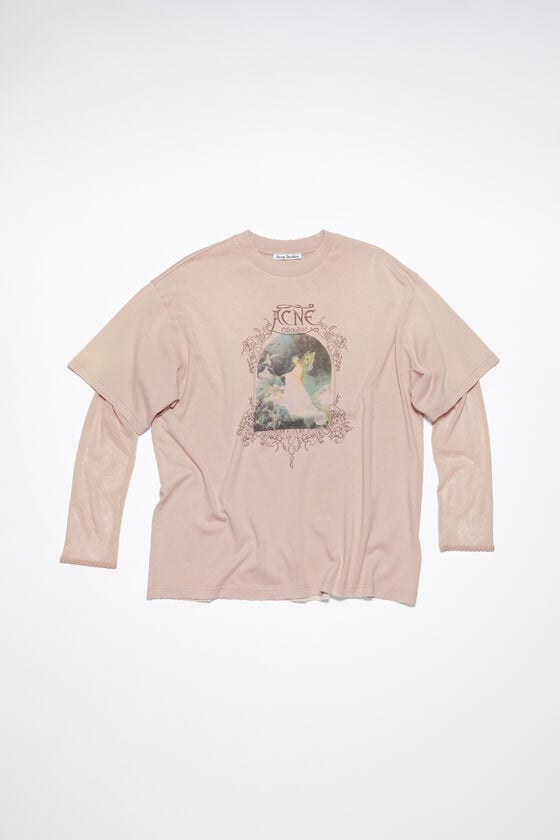 Acne Studios Mehrlagiges T-Shirt mit Logo Exklusive Angebote