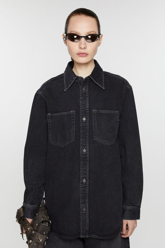 Acne Studios Jeanshemd mit Knopfleiste - Lockere Passform Bestseller