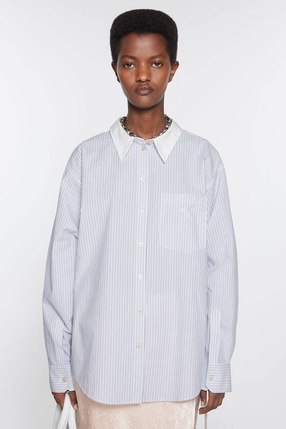 Acne Studios Gestreiftes Hemd mit Knopfleiste Saisonale Angebote