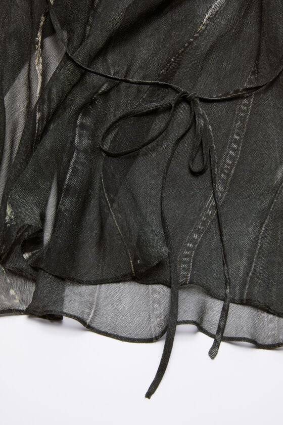 Acne Studios Bluse aus Crêpe mit Schal Räumungsverkauf