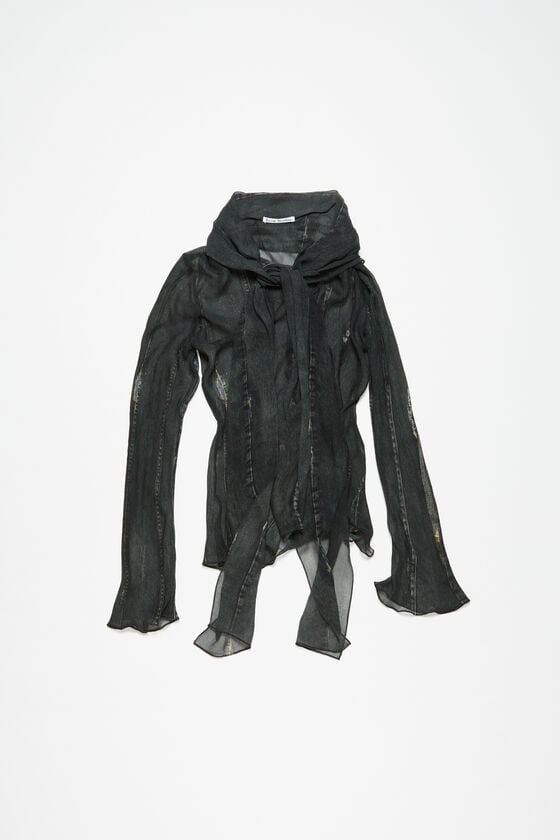 Acne Studios Bluse aus Crêpe mit Schal Räumungsverkauf