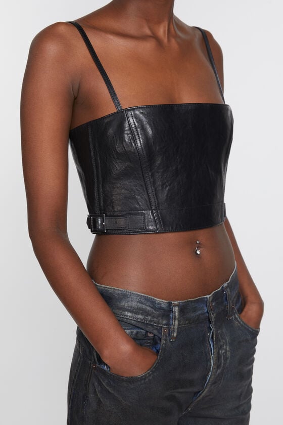 Acne Studios Leather bustier top Laufsteg-Show Neueste Stile