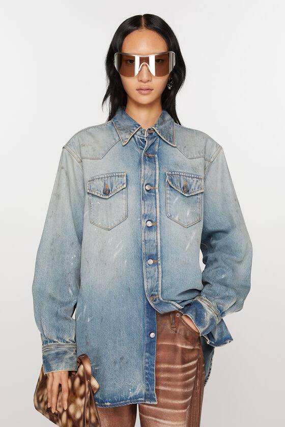 Acne Studios Jeanshemd – entspannte Passform Super Rabatt
