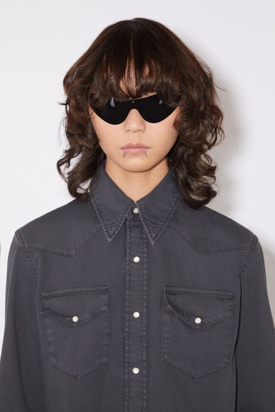 Acne Studios Jeanshemd mit Knopfleiste Clearance-Verkauf