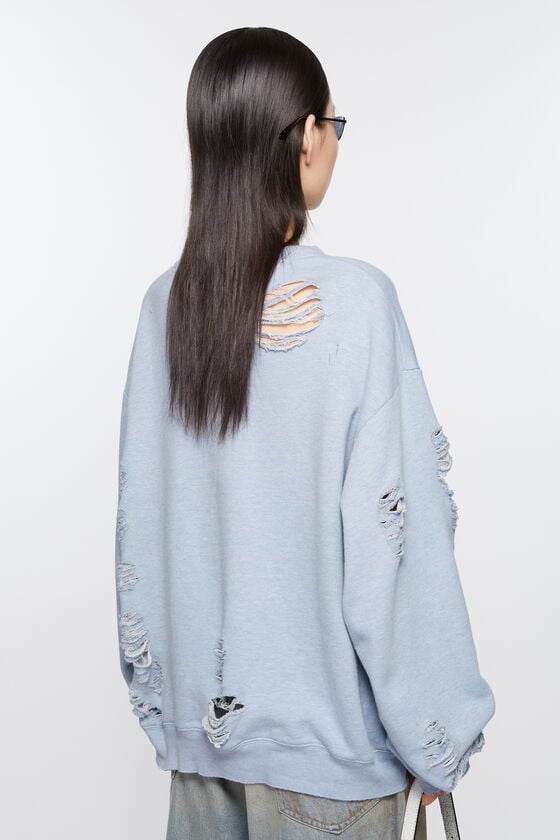 Acne Studios Pullover mit Logoprint im Used-Look Outlet