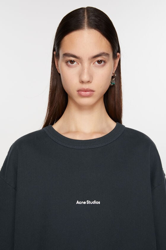 Acne Studios Sweatshirt mit Stempel-Logo Fabrikverkauf