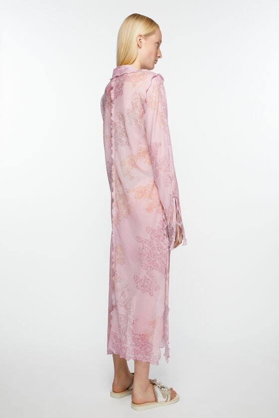 Acne Studios Bedrucktes Kleid aus Chiffon Online Shopping
