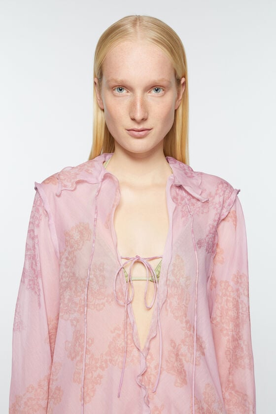 Acne Studios Bedrucktes Kleid aus Chiffon Online Shopping