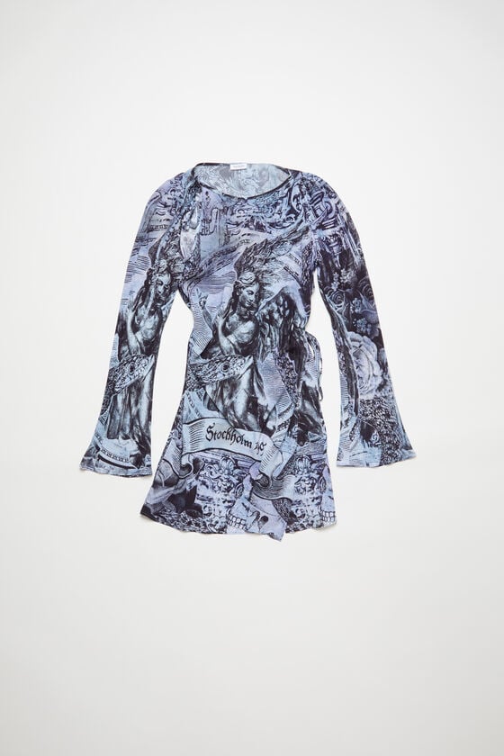 Acne Studios Bedrucktes Wickelkleid Weihnachtsangebot