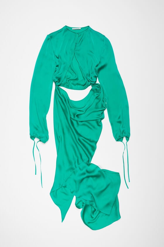 Acne Studios Kleid aus Seide mit Cut-out Laufsteg-Show Große Rabatte