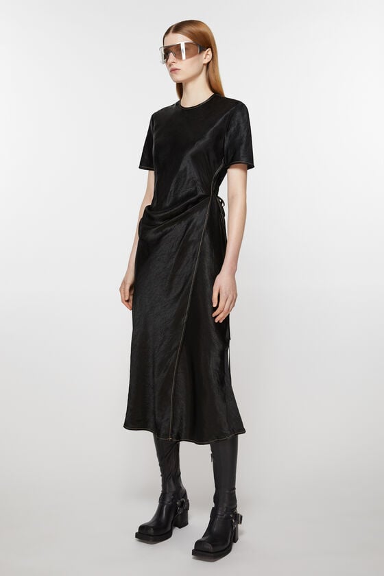 Acne Studios Wickelkleid aus Satin Tägliche Deals