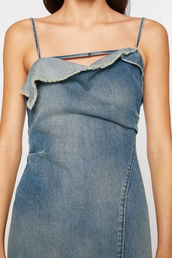 Acne Studios Jeanskleid mit Rüschen Sonderangebote