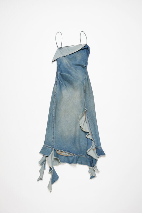 Acne Studios Jeanskleid mit Rüschen Sonderangebote