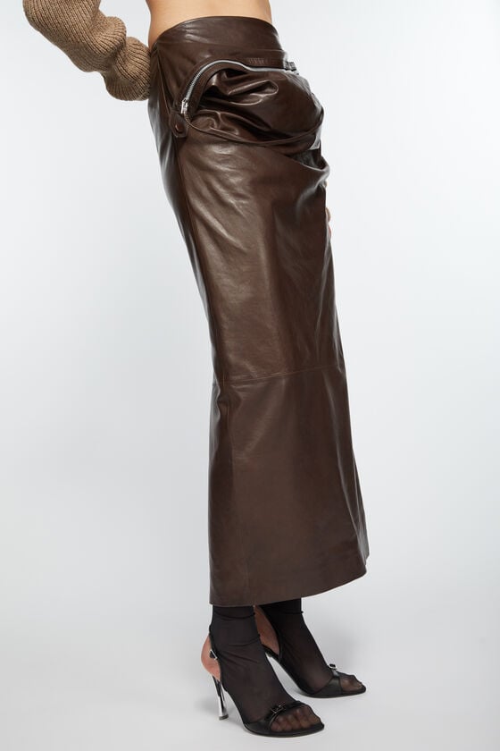 Acne Studios Leather zipper tape skirt Laufsteg-Show Black Friday