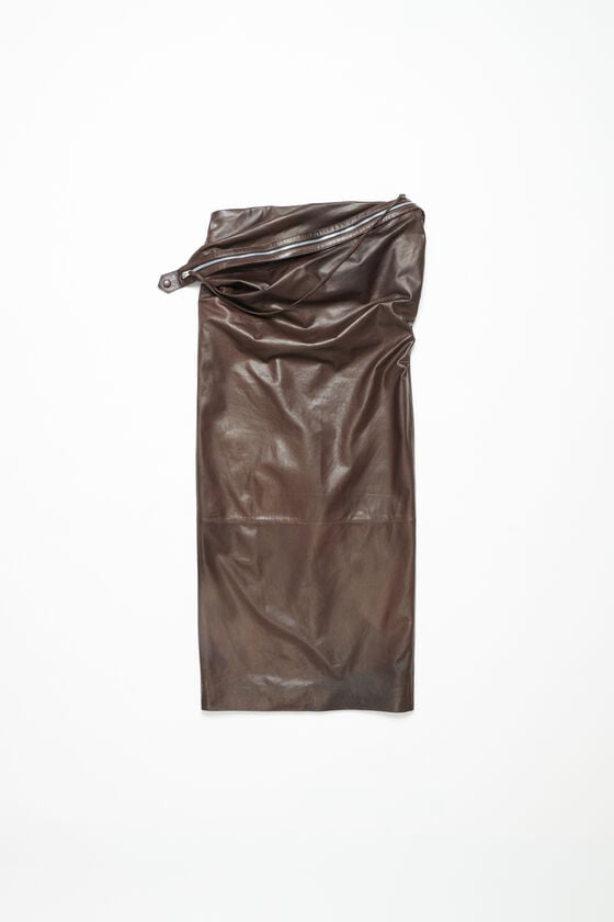 Acne Studios Leather zipper tape skirt Laufsteg-Show Black Friday